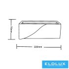 UNIVERSO Gipsz fali lámpa 1xG9 220x75mm IP20 fehér