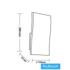 UNIVERSO Gipsz fali lámpa 1xE14 295x170x70mm IP20 fehér 