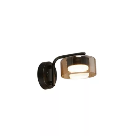 UNIVERSO Fali lámpa 1x12w 1160lm CCT.Kap 105° IP20 Fekete/Amber 60x130x100mm
