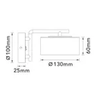 UNIVERSO Fali lámpa 1x12w 1160lm CCT.Kap 105° IP20 Fekete/Amber 60x130x100mm