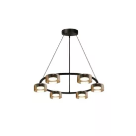   UNIVERSO Függeszték 6x12w 6x1160lm CCT.Kap 105° IP20 Fekete/Amber D710x80x1200mm
