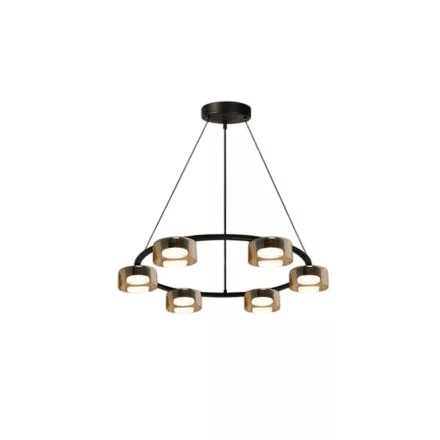 UNIVERSO Függeszték 6x12w 6x1160lm CCT.Kap 105° IP20 Fekete/Amber D710x80x1200mm