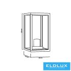 UNIVERSO Kültéri fali lámpa 1xE27 max.15w IP44 fehér 120x120x220mm 5év