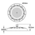UNIVERSO Csarnok világítás 200w 22000lm 6500k D330x103mm IP65 fekete 