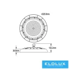 UNIVERSO Csarnok világítás 200w 18000lm 4000k D298x96mm IP65 fekete