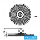 UNIVERSO Csarnok világítás 200w 18000lm 6500k D400x83mm IP65 fekete