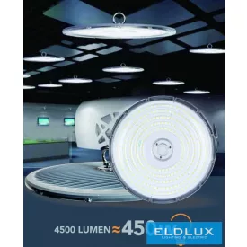   UNIVERSO Csarnok világítás 50w 4500lm 6500k D226x83mmIP65 fekete