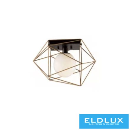 ELDLUX ELDGEOX mennyezeti lámpa fekete/arany E27