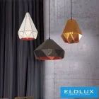 ELDLUX DIAMOND függeszték E27 fehér/arany