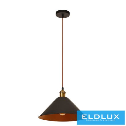 ELDLUX Függeszték E27 fekete/arany