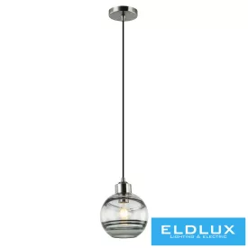 ELDLUX SMOKE Függeszték Füstös Üveg 1×E27 Max 60W