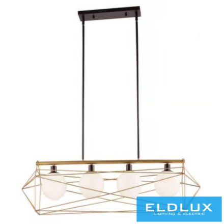 ELDLUX ELDGEOX függeszték fekete/arany E27×4