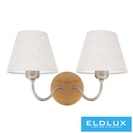ELDLUX Fali lámpa 2×E14 nikkel