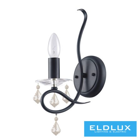 ELDLUX Fali lámpa E14 fekete