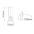 UNIVERSO Mini spotlámpa 5w 260lm 2700K-4000K.Kap IP20 Fehér D35x76.5mm kivágás:D30mm 5év