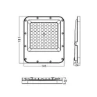 UNIVERSO LED reflektor 25w RGBW 120° 165x191x26mm IP65 Szürke
