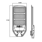 UNIVERSO Solar utcai lámpa 3.2V-12AH 1800lm 6500k IP65 fekete 511x231x47mm