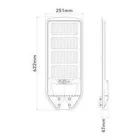 UNIVERSO Solar utcai lámpa 3.2V-15AH 2250lm 6500k IP65 fekete 622x251x47mm
