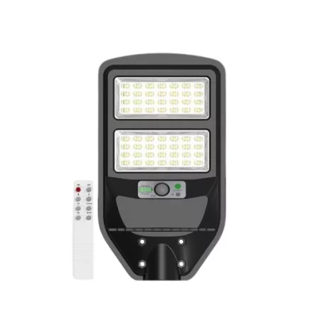 UNIVERSO Solar utcai lámpa 3.2V-5AH 750lm 6500k IP65 fekete 413x231x47mm