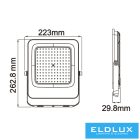 UNIVERSO LED reflektor 100w 8000lm CCT.kap 120° IP65 fekete 223x263x30mm