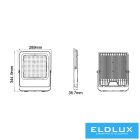 UNIVERSO LED reflektor 200w 16000lm 3000k 120° IP65 fekete 289x345x36mm