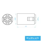 ELDLUX K314A E14 foglalat fehér