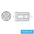 ELDLUX K314B E14 foglalat 2db gyűrűvel fekete