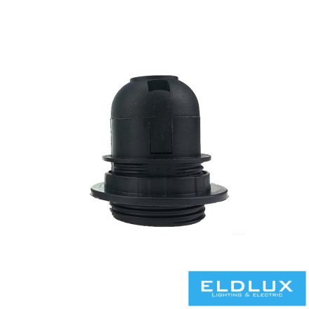 ELDLUX K327Y E27 foglalat gyűrűvel fekete