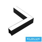 UNIVERSO LL57-lámpához L-alakú toltóelem 12w 1560lm 4000k-6500k kapcs. IP20 Fekete 176x176x70mm 5év