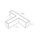 UNIVERSO LL57-lámpához T-alakú toldóelem 15w 1950lm 4000k-6500k IP20 Fehér 300x176x70mm 5év