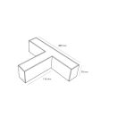 UNIVERSO LL57-lámpához T-alakú toldóelem 15w 1950lm 4000k-6500k IP20 Fekete 300x176x70mm 5év