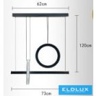 UNIVERSO Függeszték 80w 6400lm 6500k 730x120mm IP20 fekete