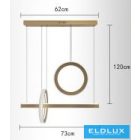 UNIVERSO Függeszték 80w 6400lm 6500k IP20 arany 730mm