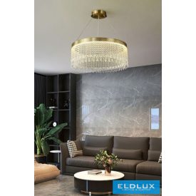   UNIVERSO Kristály üveg csillár 27w 2160lm 6500k arany D500x1200mm