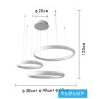 UNIVERSO Függeszték 60w 4800lm 4000k IP20 fehér 630+490+380mm