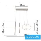 UNIVERSO Függeszték 48w 3840lm 3000k 1090mm IP20 fehér