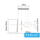 UNIVERSO Függeszték 48w 3840lm 6500k 1090mm IP20 fehér