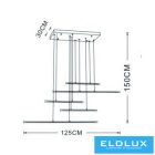 UNIVERSO Függeszték LED 38W 3040lm CCT 1250x300x1500mm IP20 fekete