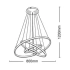 UNIVERSO Függeszték 86w 6880lm CCT kap. IP20 Fehér D800x1200mm