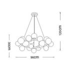 UNIVERSO Függeszték 15xG9 max.10w D960x300x1200mm IP20 Óarany 5év