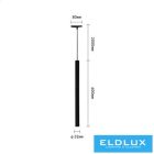 UNIVERSO Egyfázisú sínhez függeszték COB LED 3W 300lm 4000K ∅32x600mm IP20 fekete