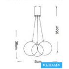 UNIVERSO Függeszték 3xG9 max.10w D360x850mm IP20 Óarany 5év