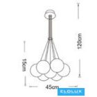 UNIVERSO Függeszték 7xG9 max.10w D450x1200mm IP20 Óarany 5év