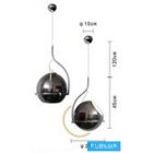 UNIVERSO Függeszték 1xE27 Max.60w IP20 Króm/Fekete D290x450x1200mm