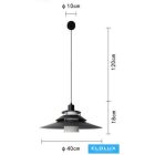 UNIVERSO Függeszték 1xE27 IP20 D400x1380mm fekete