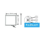 UNIVERSO Négyzet alakú falon kívüli LED panel 30w 3530lm CCT/kap. 120° IP20 Fehér 400x400x39mm