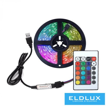 ELDLUX 5V RGB LED szalag szet 5050-30D 2M