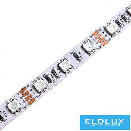 ELDLUX LED szalag DC:12V 5050-60D-10MM Max. 8w/M 480lm/M RGB IP20 5m