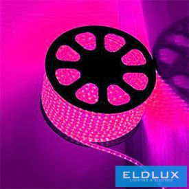   ELDLUX Flexibilis LED szalag AC:220V 2835-120D-10MM 7.6w/M rózsaszín IP65