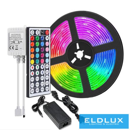 ELDLUX 12V RGB LED szalag szet 5050-60D 5M